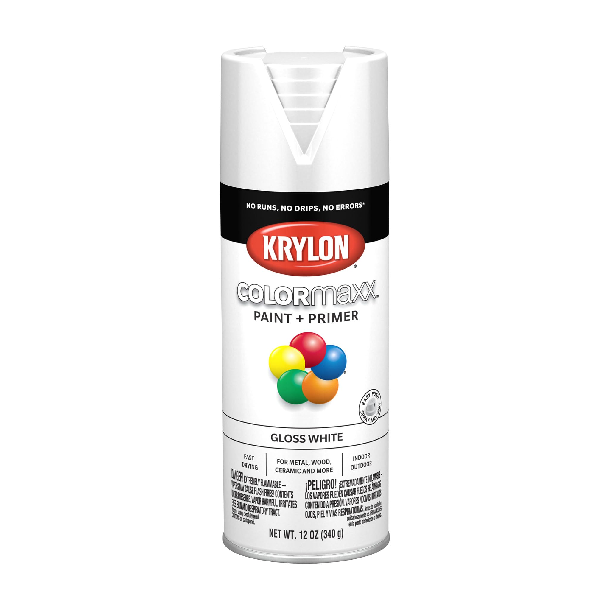 Krylon ColorMaxx 12 Oz. Gloss Spray Paint, White - 1 Each - Amazon.com